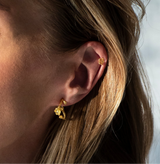 Forglemmigej Hoop øreringe 18 karat guld