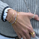 Græs armbånd forgyldt