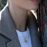 Dild halskæde med Vedhæng Forgyldt, justerbar kæde