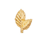Bøgeblad pin 18 karat guld