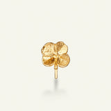 Firkløver ear cuff, forgyldt