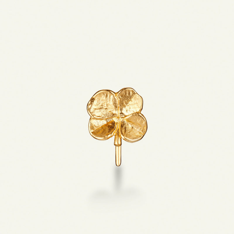 Firkløver ear cuff, forgyldt