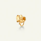 Firkløver ear cuff, forgyldt
