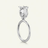 Rose statement ring, sølv
