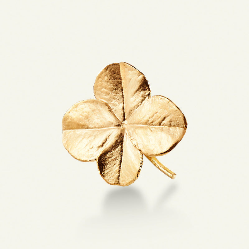 Firkløver broche 18 karat guld