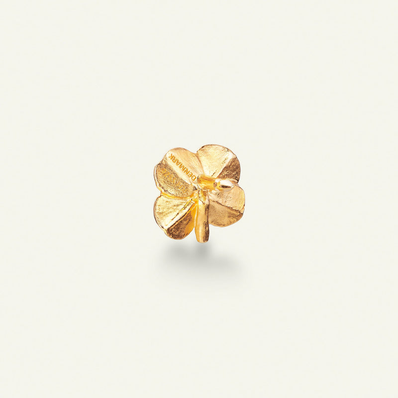 Firkløver pin forgyldt