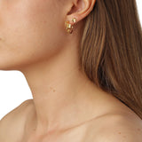 Forglemmigej Hoop øreringe 18 karat guld