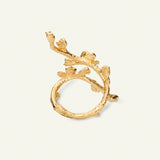 Forglemmigej Blomst, Statement Ring, Forgyldt