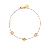 Forglemmigej Armbånd Forgyldt, justerbar længde