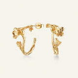 Forglemmigej Hoop øreringe 18 karat guld