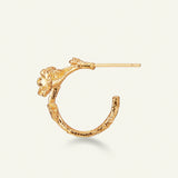 Forglemmigej Hoop øreringe 18 karat guld