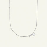 Forglemmigej halskæde sølv med justerbar kæde