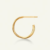 Græs Hoop Øreringe Forgyldt