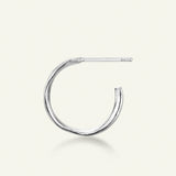 Græs Hoop Øreringe Sølv