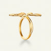 Firkløver Statement ring 18 karat guld med diamant