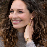 Forglemmigej Blomst, Statement ring, forgyldt